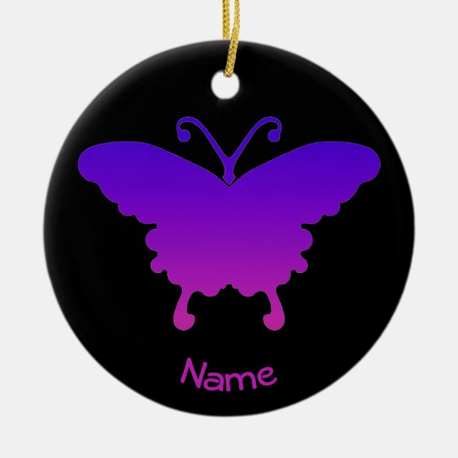 Personlig Jul Ornament Butterfly Coola (Framsidan)