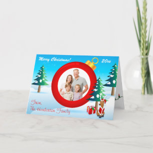 Personlig Jul - Ornament Fotokort 3 Helgkort