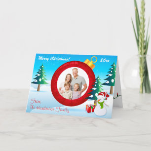 Personlig Jul - Ornament Fotokort 5 Helgkort