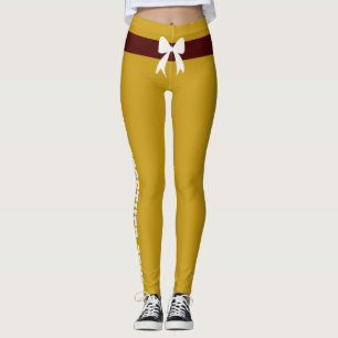 Personlig jul Oxblodssköldpadda Saffransguld Leggings