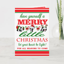 Personlig jul Pandas Helgdag Kort