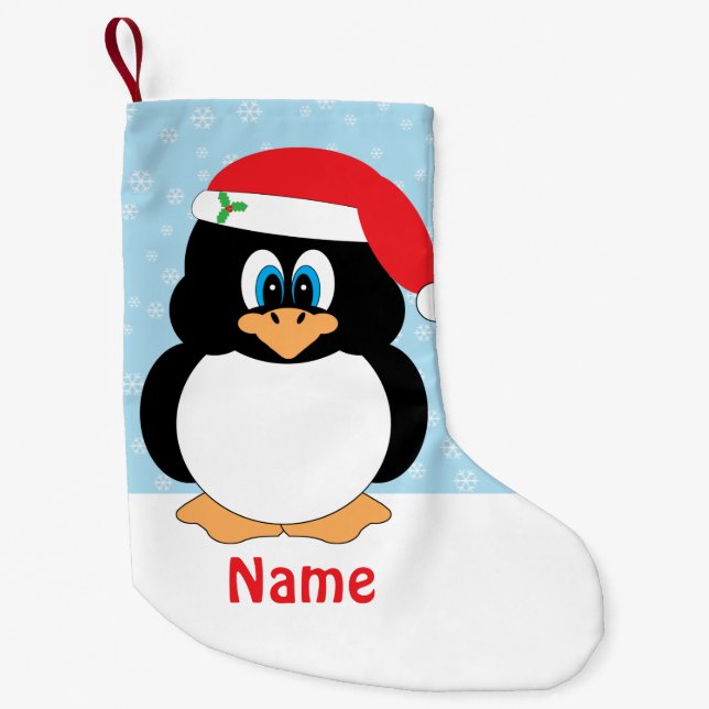 Personlig Jul Penguin Liten Julstrumpa (Framsidan)