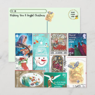Personlig Jul Postage Frimärke Vykort