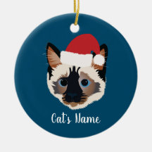 Personlig jul Siamese Cat