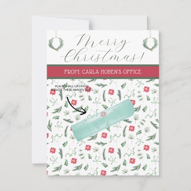 Personlig jul, småskalig gåva, gåvkort inbjudningar (Framsida)