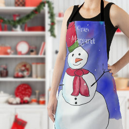 Personlig jul Snögubbe Apron