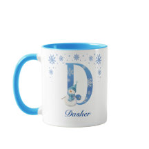 Personlig Jul Snowflake Monogram D