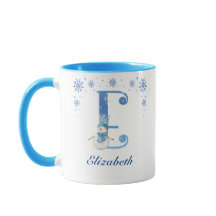 Personlig Jul Snowflake Monogram E