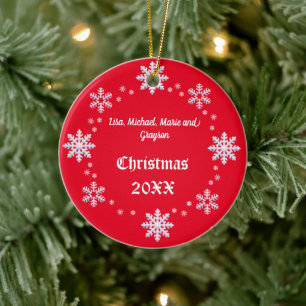 Personlig jul Snowflake Ornament