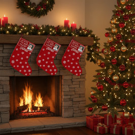 Personlig Jul Stock med Photo, Namn Liten Julstrumpa