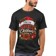 Personlig jul-T-shirt för familjen 2026