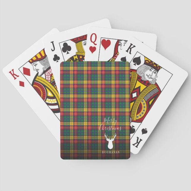 Personlig jul Tartan Klan Buchanan Play Casinokort (Baksidan)