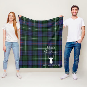 Personlig jul Tartan Klan MacKenzie Play Fleecefilt
