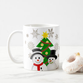 Personlig Jul Tomte Snöman  Kaffemugg