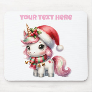 Personlig jul Unicorn Mousepad Musmatta