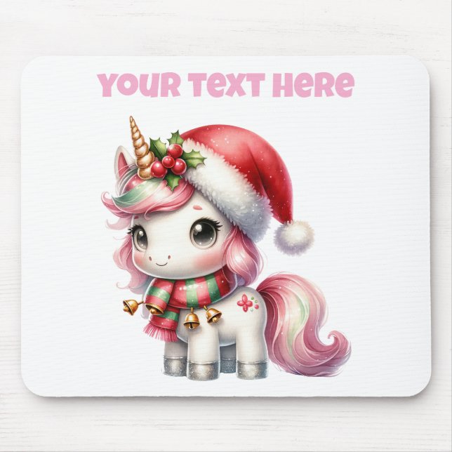 Personlig jul Unicorn Mousepad Musmatta (Framsidan)