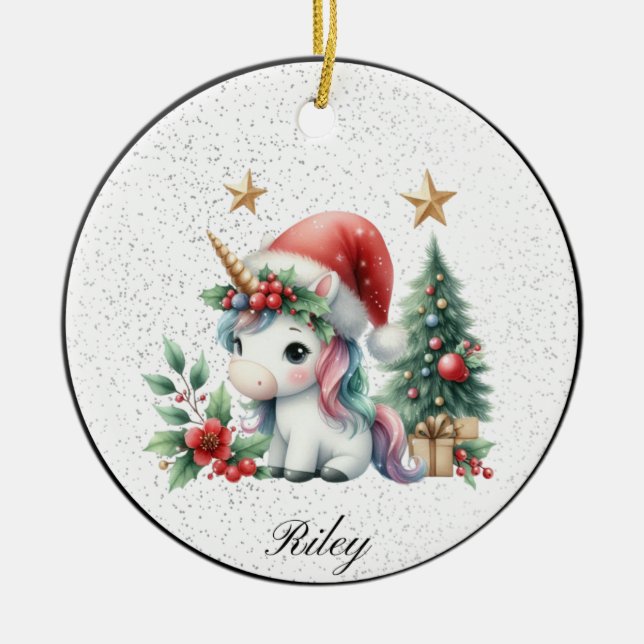 Personlig jul - Unicorn Ornament (Framsidan)