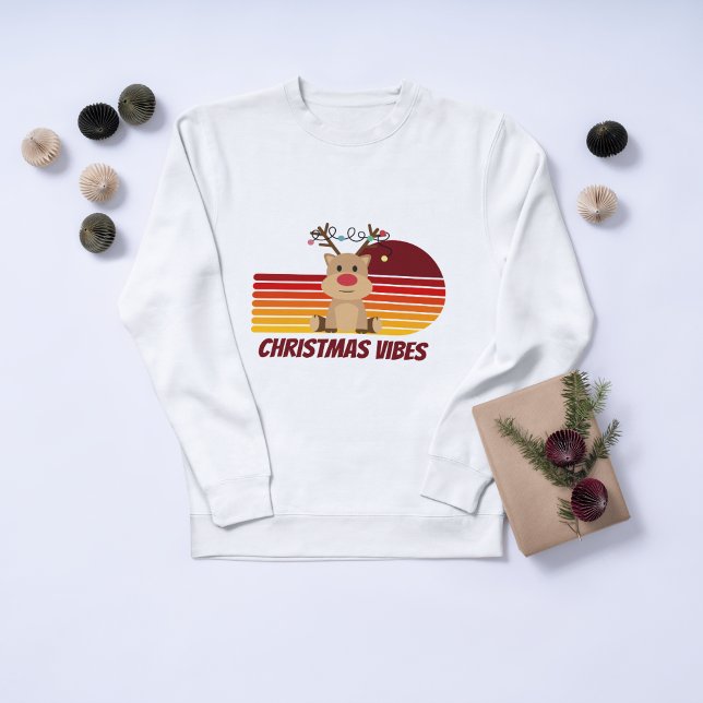 Personlig jul Vibes Reindeer Sweatshirt (Skapare uppladdad)