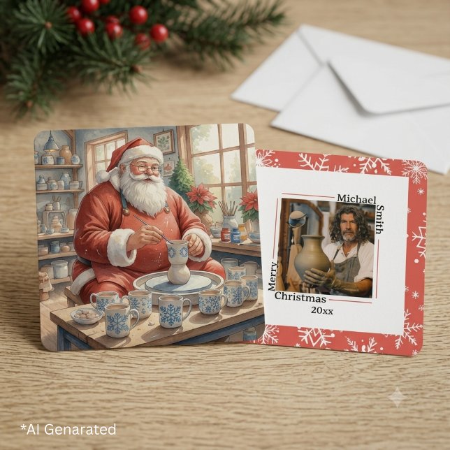 Personlig jul vintage keramik tomte foto (Skapare uppladdad)