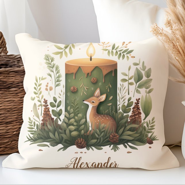 Personlig jul Whimsical Baby 1:a Christma Kudde (Skapare uppladdad)
