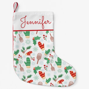 Personlig jul Winter Mittens & Holly Liten Julstrumpa
