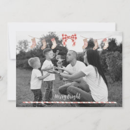 Personlig Julafton Card med sockor Inbjudningar