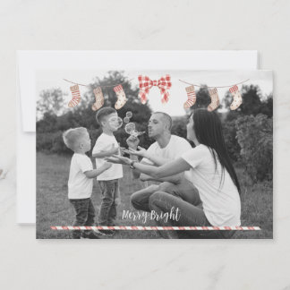 Personlig Julafton Card med sockor Inbjudningar