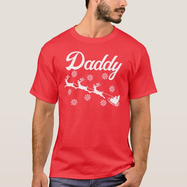 Personlig Julafton-familjen Matching T-Shi T Shirt (Framsida)