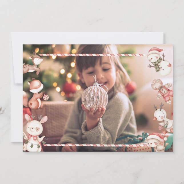 Personlig Julafton kort med tecken (Framsida)