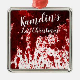 Personlig JULAFTON Ornament Blood Splatter Vampire