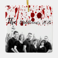 Personlig JULAFTON Ornament Blood Splatter Vampire