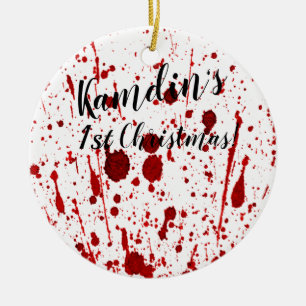 Personlig JULAFTON Ornament Blood Splatter Vampire