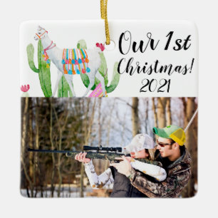 Personlig JULAFTON Ornament Boho Llama Bohemian Ca