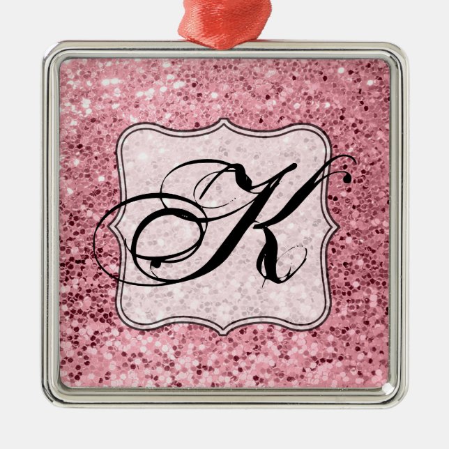 Personlig JULAFTON Ornament Ro Guld Glitter (Framsidan)