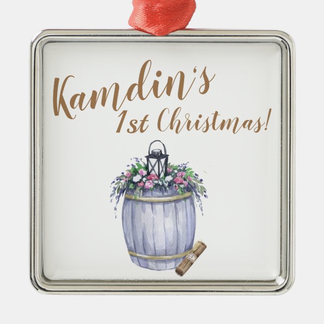 Personlig JULAFTON Ornament Sommar-Landsbyggsbröll (Framsidan)
