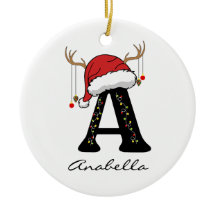 Personlig julalphabet utsmyckning present till hen