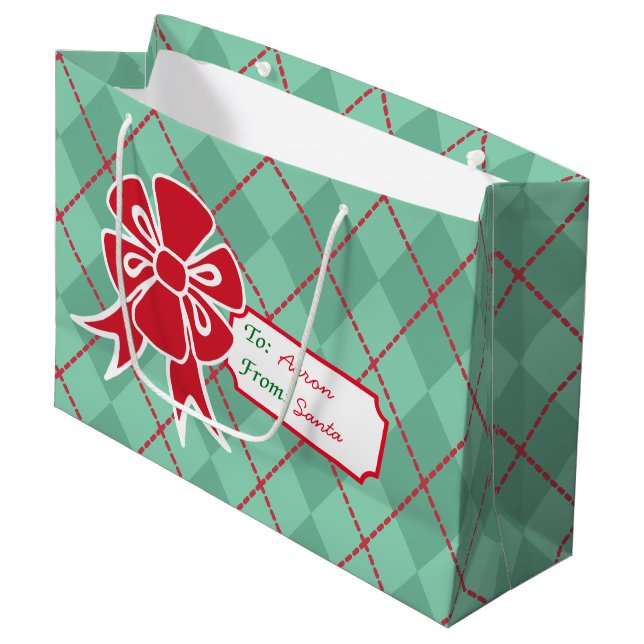 Personlig julbågse giftpåse (Framsidan Vinklad)
