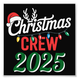 Personlig julbesättning 2025 Xmas Familj Fototryck