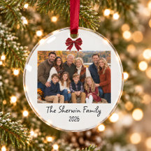 Personlig julbild med familjefoto