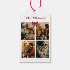 Personlig julbildgåva för familjen presentetikett