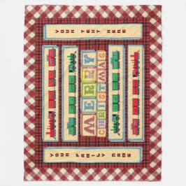 Personlig Julblocket Party Fleece Blanket