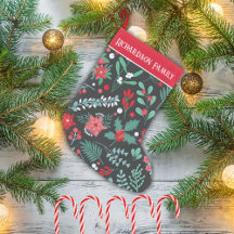 Personlig julblommamönster familjenamn