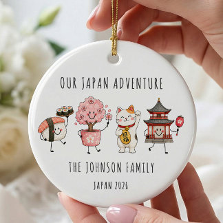Personlig juldekoration för familjesemester i Japa