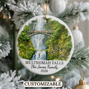 Personlig juldekoration för Multnomah Falls, Orego