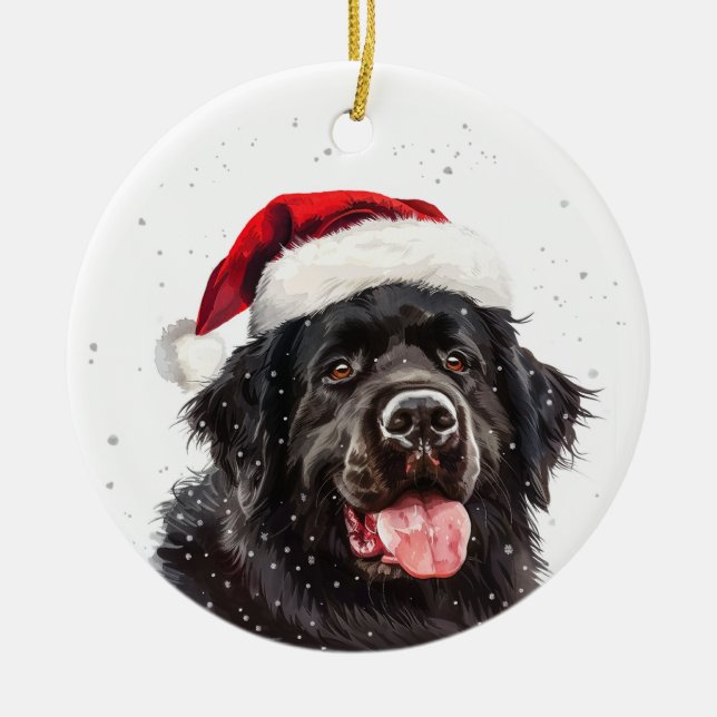 Personlig juldekoration för Newfoundlandshund (Framsidan)