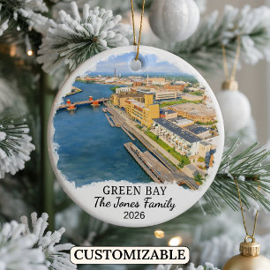 Personlig juldekoration från Green Bay, Anpassad W