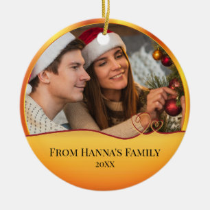 Personlig juldekoration med fotot "God Jul" och ju