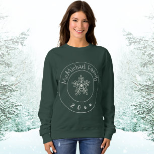 Personlig Julfamiljen Snowflake T Shirt