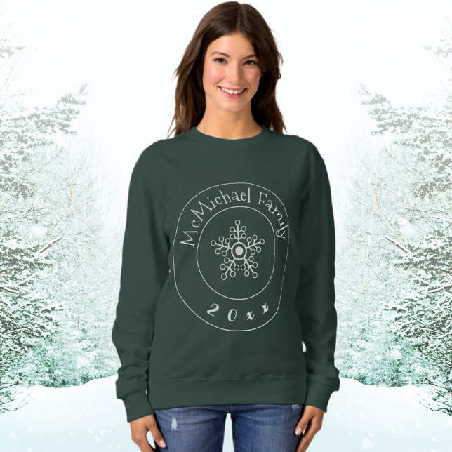 Personlig Julfamiljen Snowflake T Shirt (Skapare uppladdad)