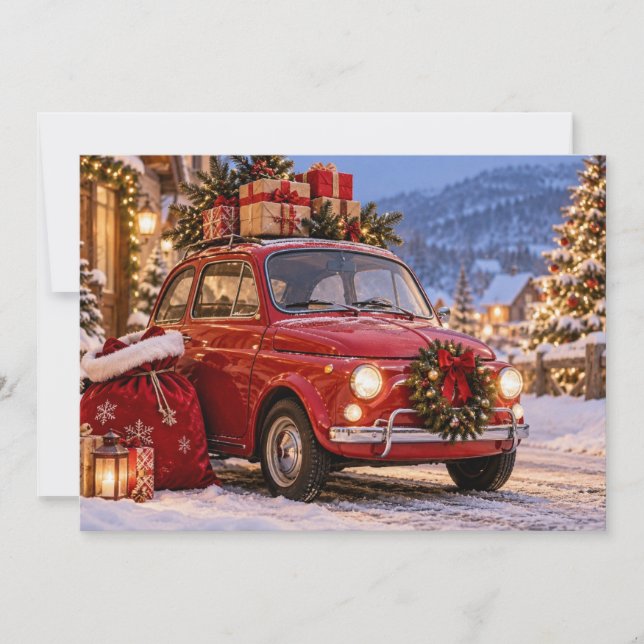 Personlig julfamiljsnamn  julkort (Framsida)